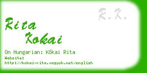 rita kokai business card